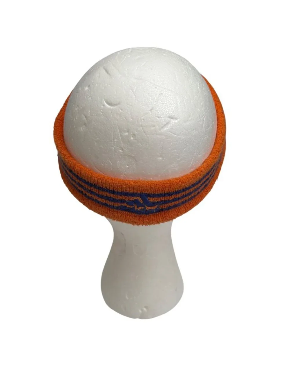 Vintage Adidas Terrycloth Orange & Blue Striped Sun Visor Cap